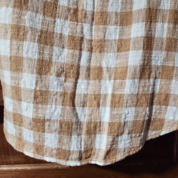 Time and Tru Women's Button Down Hooded Flannel Shirt - Picture 8 of 8